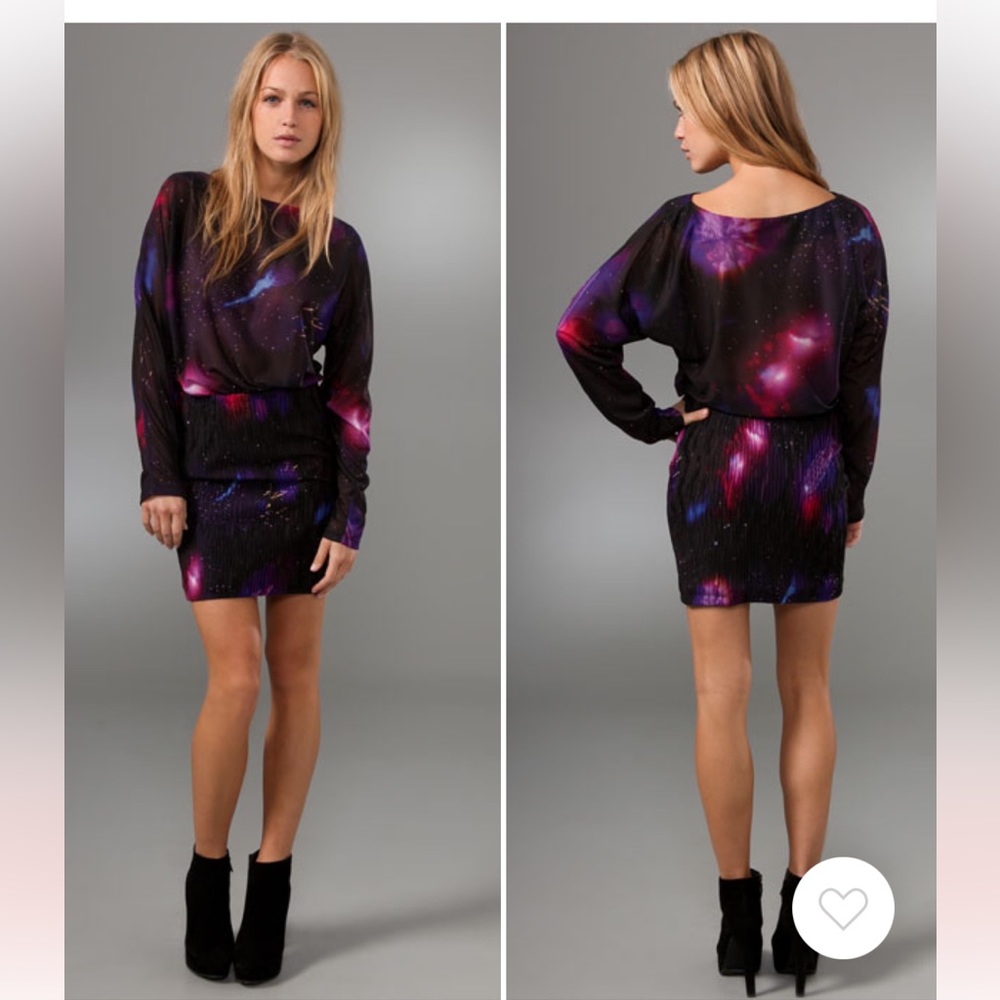 Torn by Ronny Kobo galaxy-print mini-dress, size L